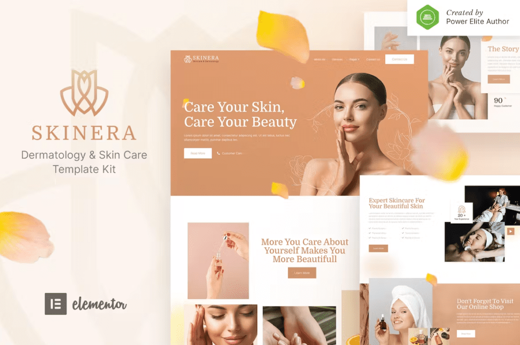 Skinera – Dermatology & Skincare Elementor Template Kit
