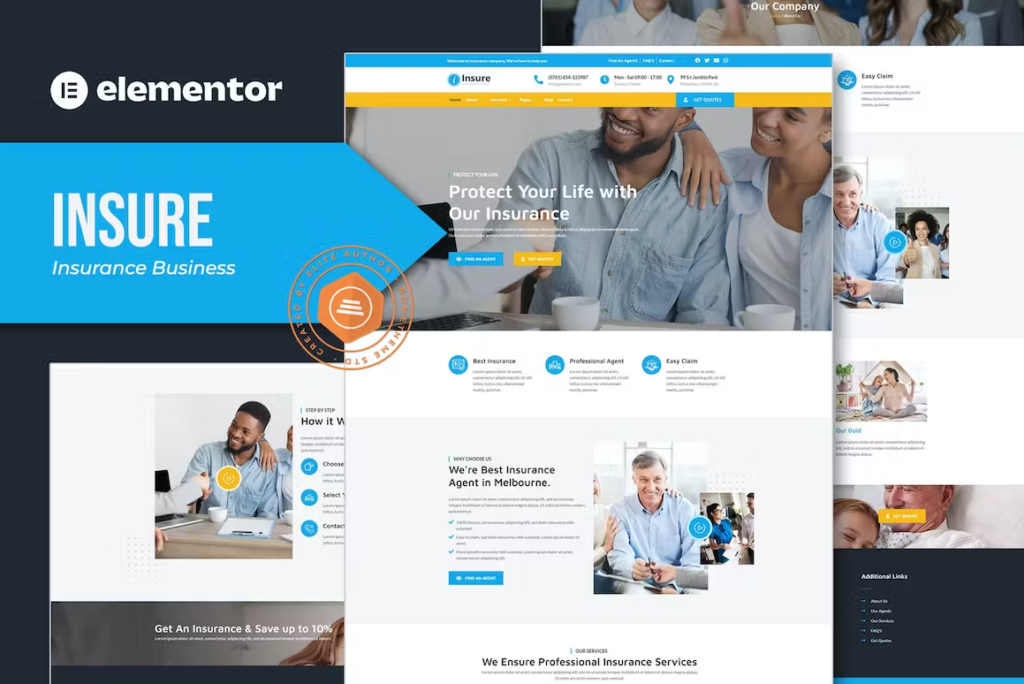 Insure - Insurance Business Elementor Template Kit
