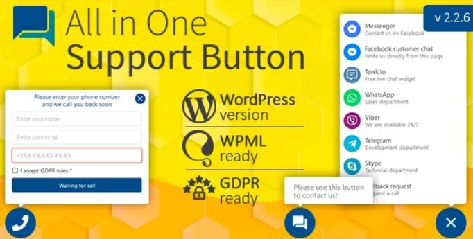 All in One Support Button Plugin