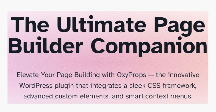 OxyProps WordPress Plugin
