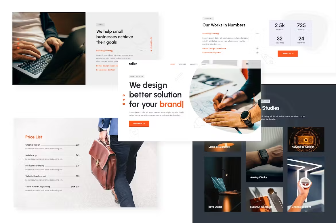 Roller Creative Portfolio & Agency Elementor Template Kit