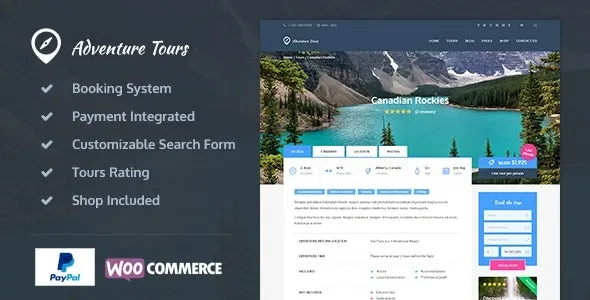 Adventure Tours Theme - WordPress Tour/Travel