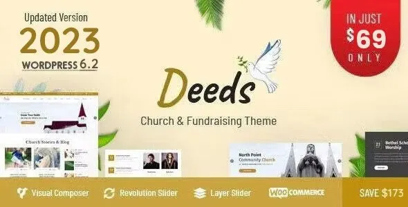 Deeds WordPress Theme - Best Responsive Nonprofit Church