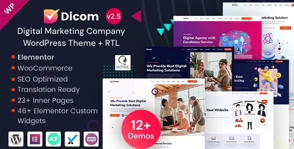 Dicom Theme IT Startup & SEO Marketing Services WordPress Theme