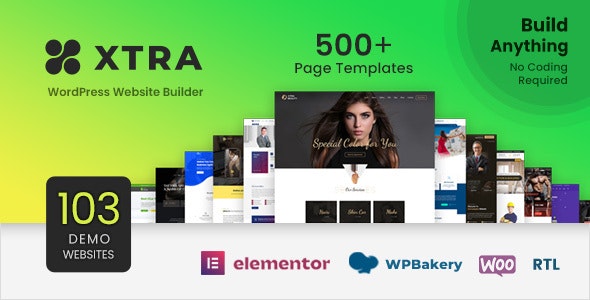 Xtra WordPress Theme - Website Builder + RTL