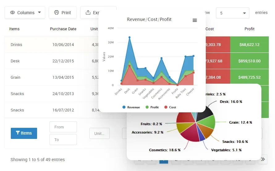 wpDataTables Plugin WordPress
