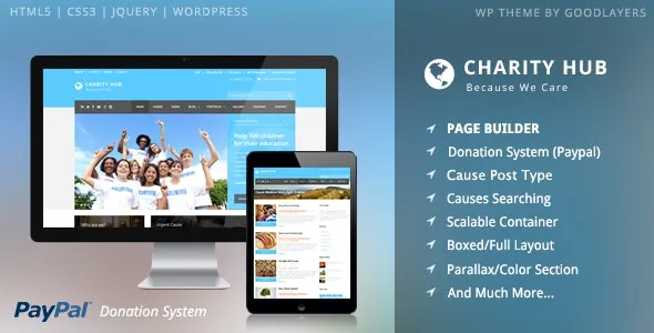 Charity Hub - Nonprofit / Fundraising WordPress Theme