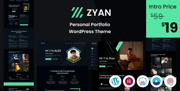 Zyan Personal Portfolio WordPress Theme