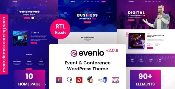 Evenio Event Conference WordPress Theme Free Download