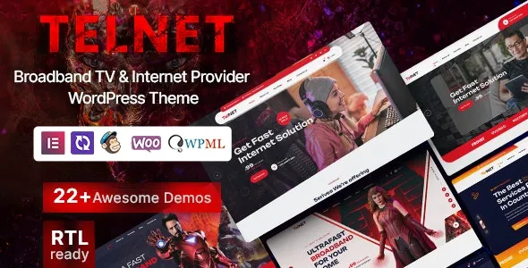 Telnet Broadband TV & Internet Provider WordPress Theme