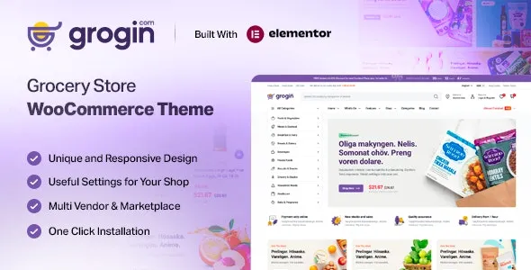 Grogin Grocery Store WooCommerce WordPress Theme