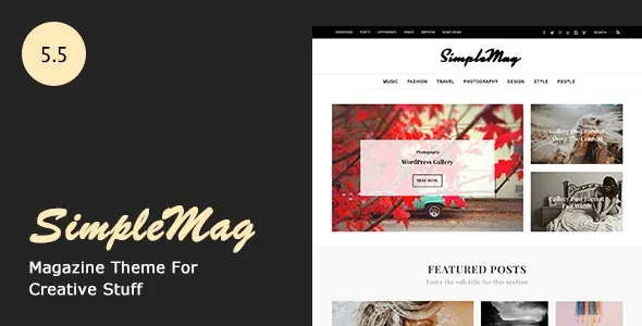 SimpleMag Magazine theme for creative stuff