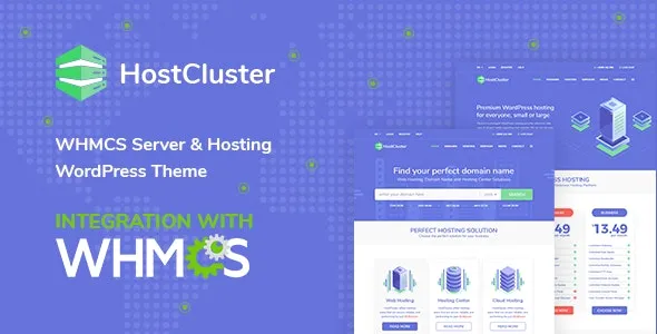 HostCluster WHMCS Hosting WordPress Theme