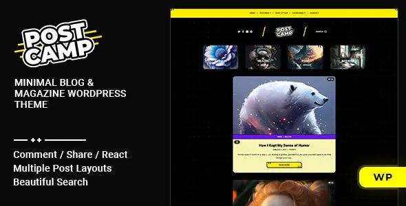Postcamp Personal Blog WordPress Theme
