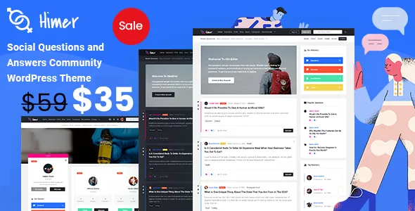 Himer Social Questions and Answers WordPress Theme