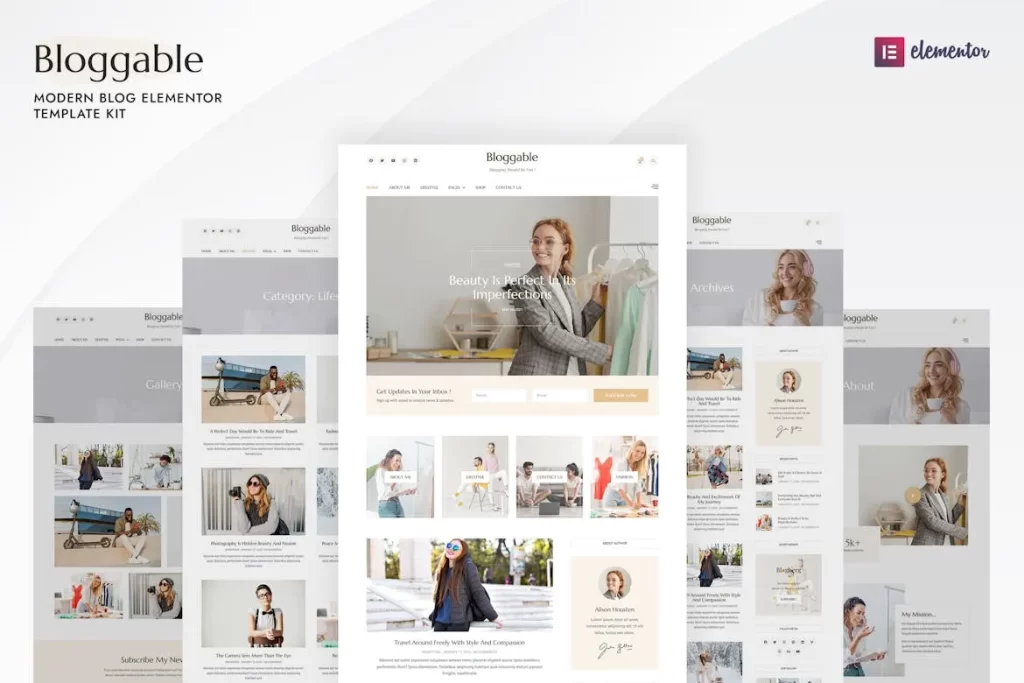 Bloggable Modern Blog Elementor Template Kit