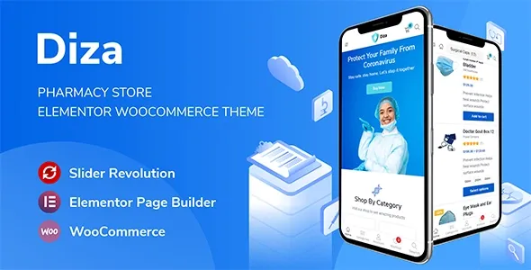 Diza Pharmacy Store Elementor WooCommerce Theme