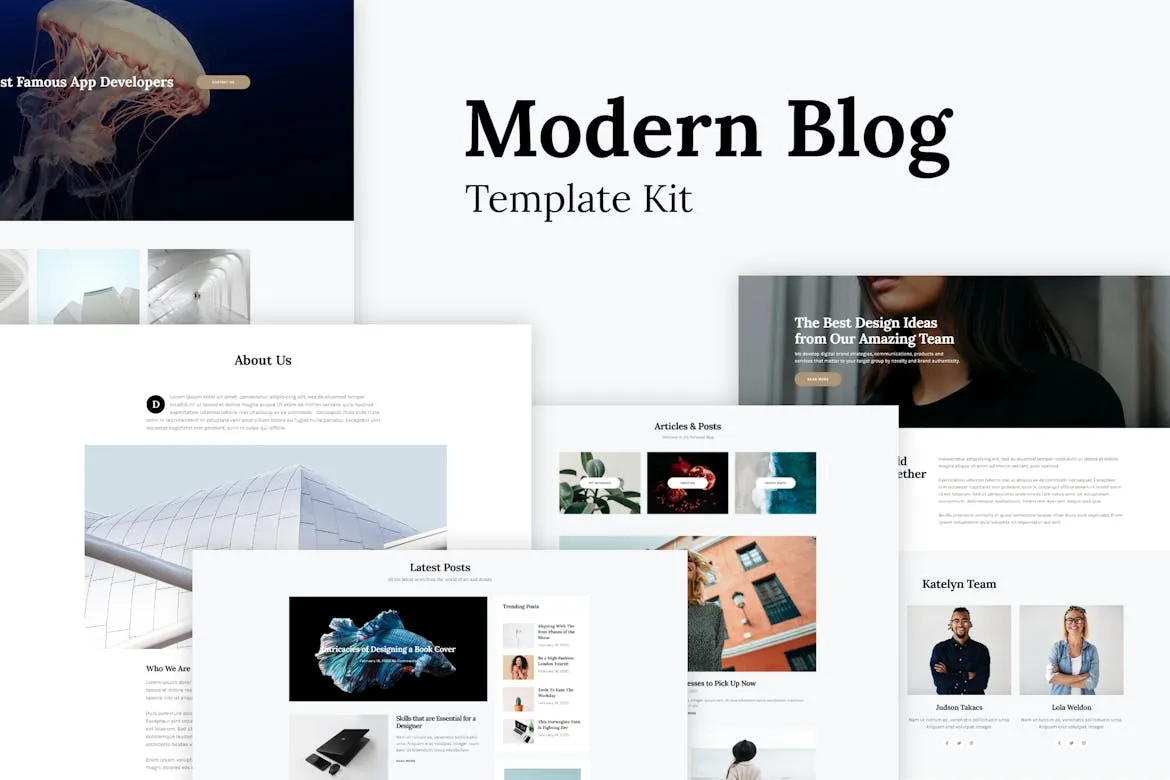 Katelyn Modern Blog Template Kit Free Download