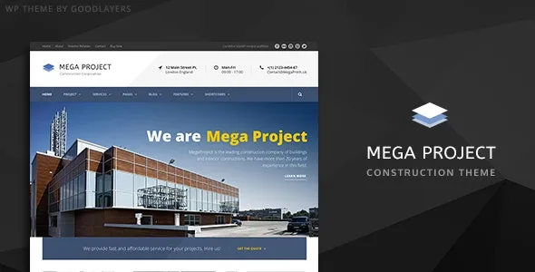 Mega Project Construction WordPress Theme