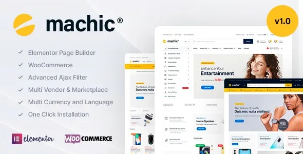 Machic Electronics Store WooCommerce Theme Free Download
