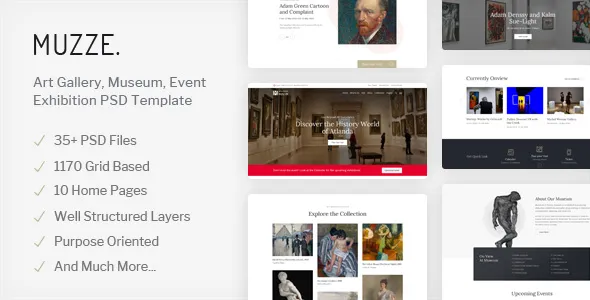 Muzze - Museum Art Gallery Exhibition WordPress Theme